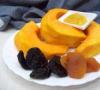 Pumpkin baked with dried fruits in the oven How to cook pumpkin with raisins and dried apricots